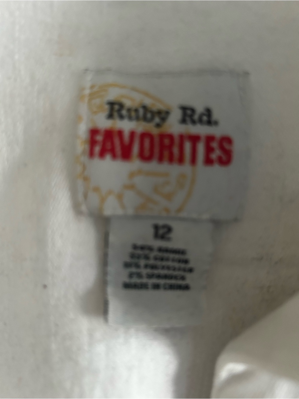 Ruby Rd. White Denim Button-Front Jean Jacket with Flag Design - Picture 6 of 7